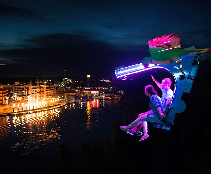 Parakeet Pete’s Waterfront Zipline at Branson Landing