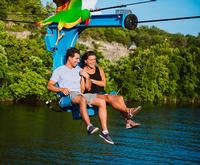 Night Time Views with Parakeet Pete's Waterfront Zipline