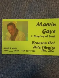 Marvin Gaye & the Master of Soul Tribute ticket.