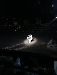 Riding a Chicken at Dolly Parton's Stampede Dinner and Show Branson