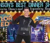 The image is an advertisement for Bransons Best Dinner Show featuring The Magic of Taylor Reed known for a 3-course dinner and a performance seen on Americas Got Talent