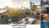 The image showcases a summer celebration at a theme park with a water ride, thrill rides, live shows, pottery activities, and fireworks, scheduled from June 6 to August 2, 2026.
