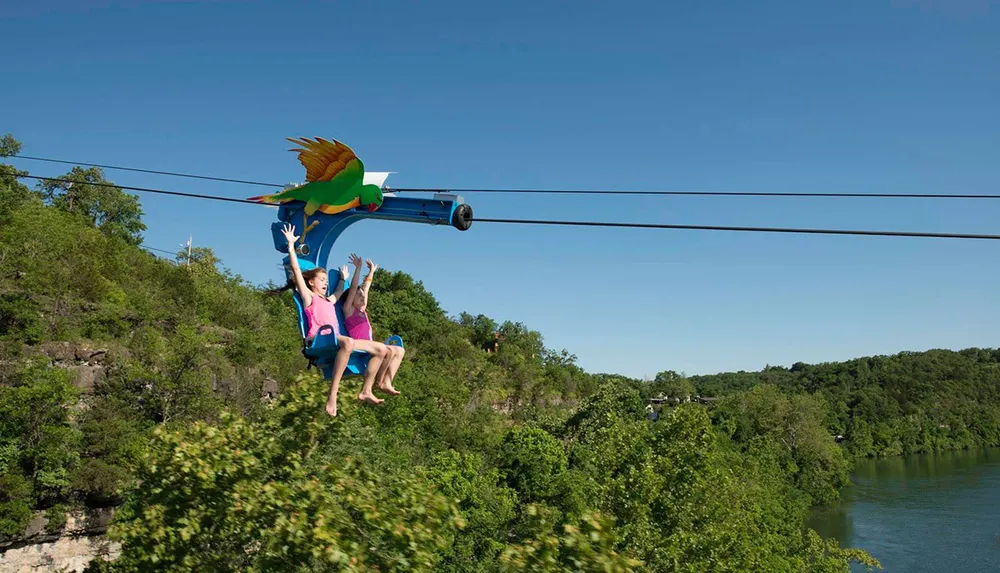 Parakeet Petes Waterfront Zipline at Branson Landing