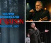 The image features a man in a decorated suit holding a guitar against a forest background with text saying Winter Wonderland Gene Watson Branson MO