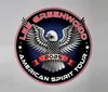The image is a promotional poster for Lee Greenwoods American Spirit Tour 2025 with a performance on Sunday November 9 at 3 PM in Branson Missouri at the Grand Shanghai Theatre