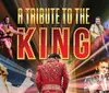 The image features performers and musicians in various poses with bold letters spelling A Tribute to the King likely referring to a tribute to a famous music icon